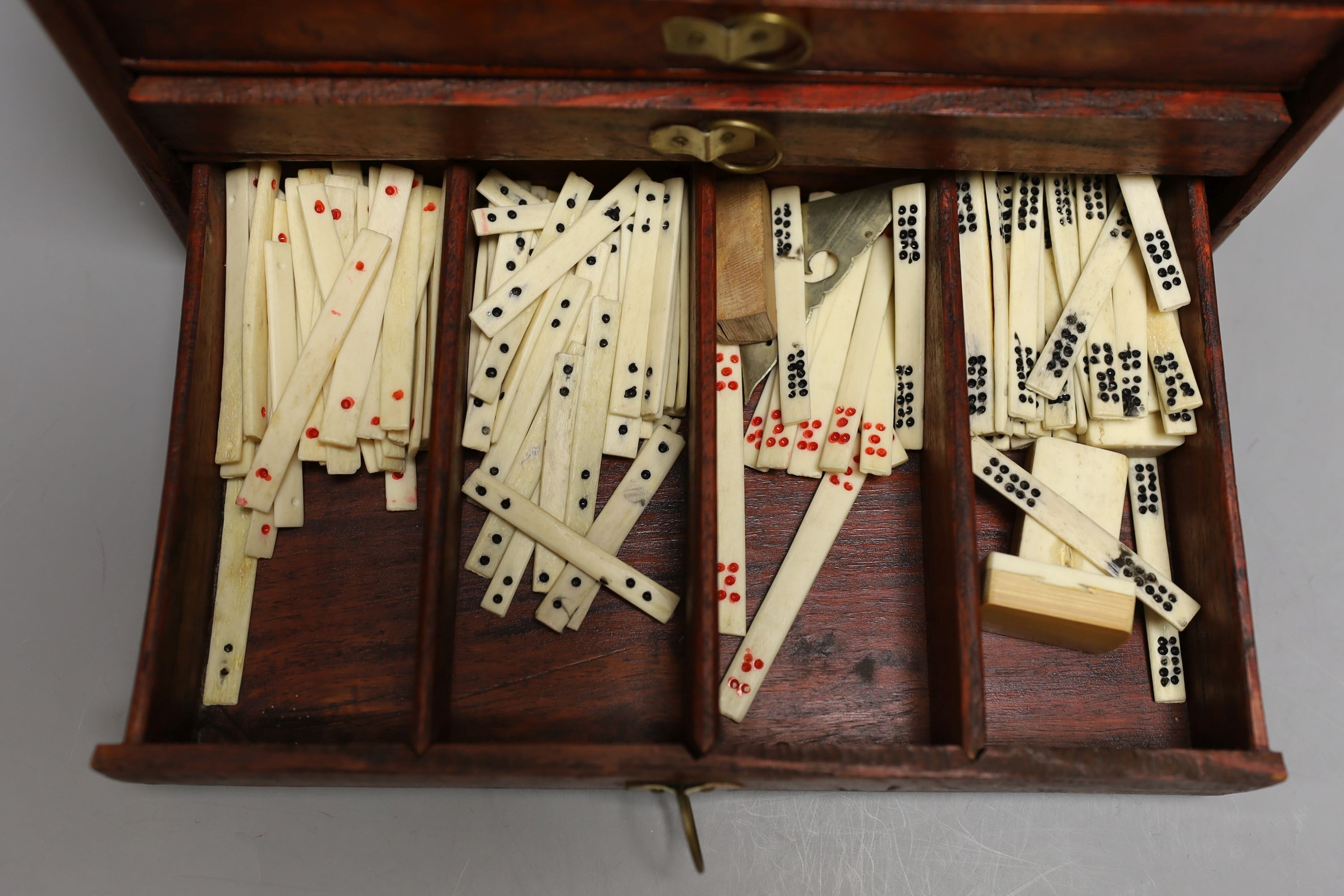 A cased Mah-Jong set